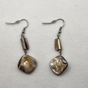 Mother of Pearl Shell Pierced Dangle Earrings